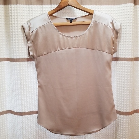 Express Tops - Express tan/ cream shirt s xs